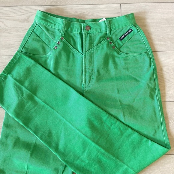 Rocky Mountain Vintage Green Denim Jeans High Waist Western Style Size 31/11 - Picture 1 of 10